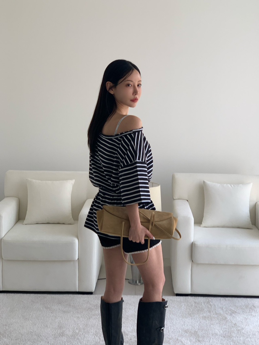 REVE CITE-L東大門直郵女裝新款人氣時尚熱賣T恤含腰帶REVE CITE-LT恤