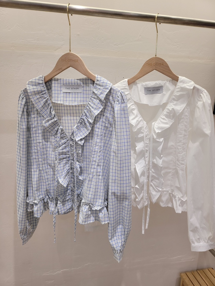 THE OTHER韓國東大門直郵女裝新品熱賣推薦襯衫蕾絲衫棉質THE OTHER襯衫/蕾絲衫