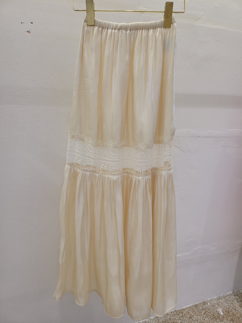 THE OTHER韓國東大門代購女士新品26春夏休閑時尚長裙蕾絲THE OTHER長裙圖色2