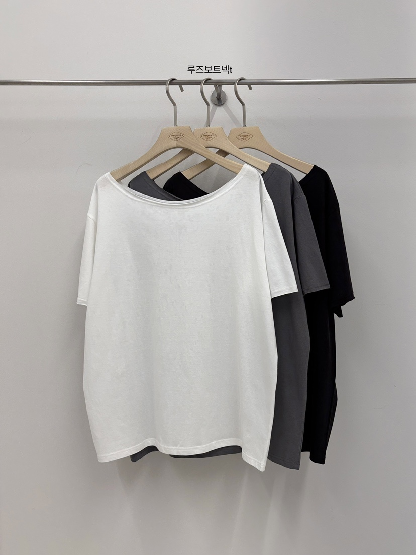 VERGAMOT韓國直郵女士新品熱賣26春夏時尚推薦T恤船領寬松VERGAMOTT恤