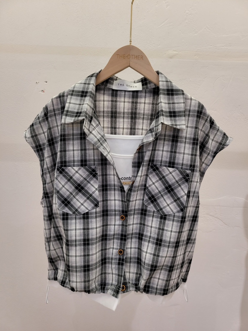 THE OTHER韓國東大門代購女裝新品時尚推薦套裝套裝格子THE OTHER套裝圖色2