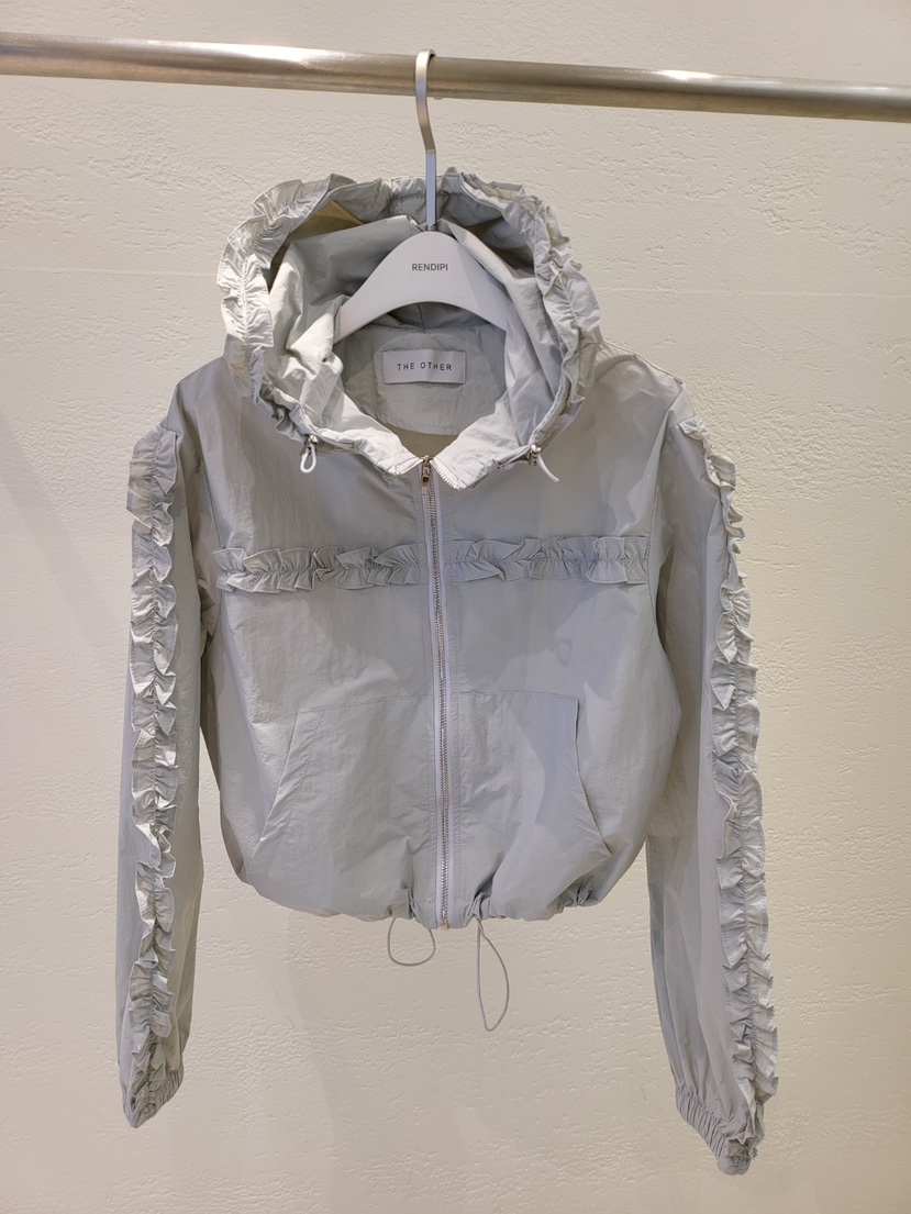 THE OTHER韓國東大門直郵女裝新品休閑推薦夾克兜帽蕾絲THE OTHER夾克圖色1