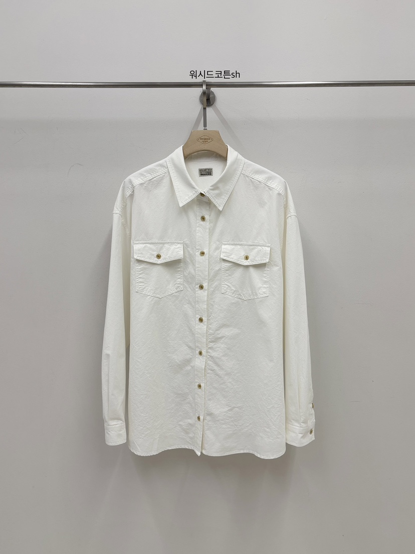 VERGAMOT韓國東大門代購女裝新品職業26春夏襯衫蕾絲衫水洗棉VERGAMOT襯衫/蕾絲衫圖色1