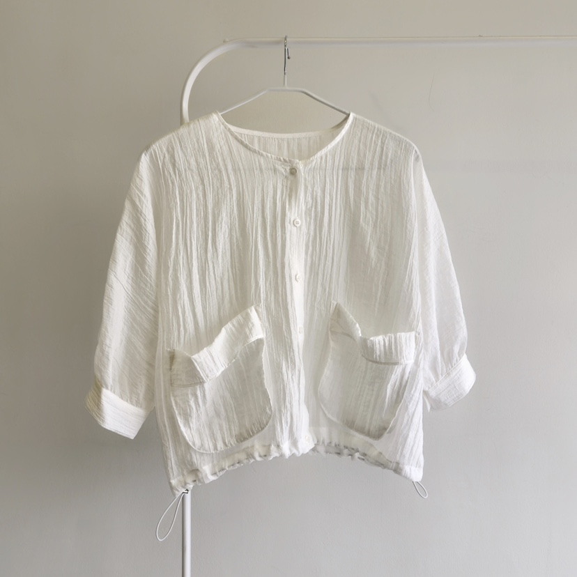 LA BLOOM韓國直郵實拍女裝新品休閑26春夏襯衫蕾絲衫口袋La Bloom襯衫/蕾絲衫圖色1