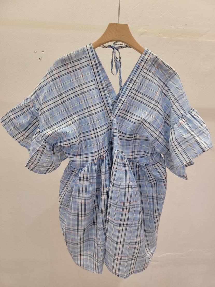 THE OTHER韓國東大門直郵女士新品推薦時尚襯衫蕾絲衫格子THE OTHER襯衫/蕾絲衫圖色3