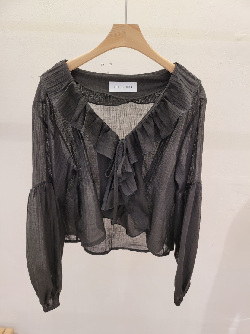 THE OTHER韓國代購女士新款休閑時尚人氣襯衫蕾絲衫透明THE OTHER襯衫/蕾絲衫圖色2