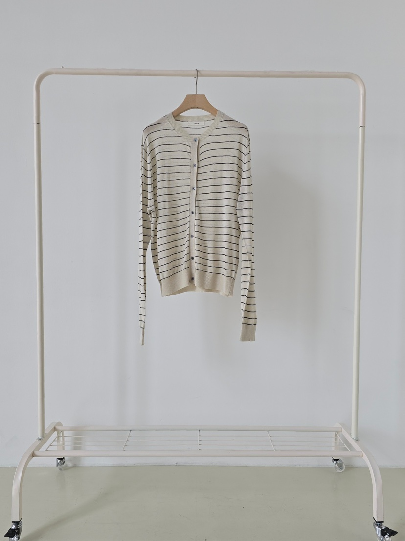 J SHOP韓國直郵女裝新款熱賣人氣推薦職業針織衫開衫條紋J_SHOP針織衫圖色1