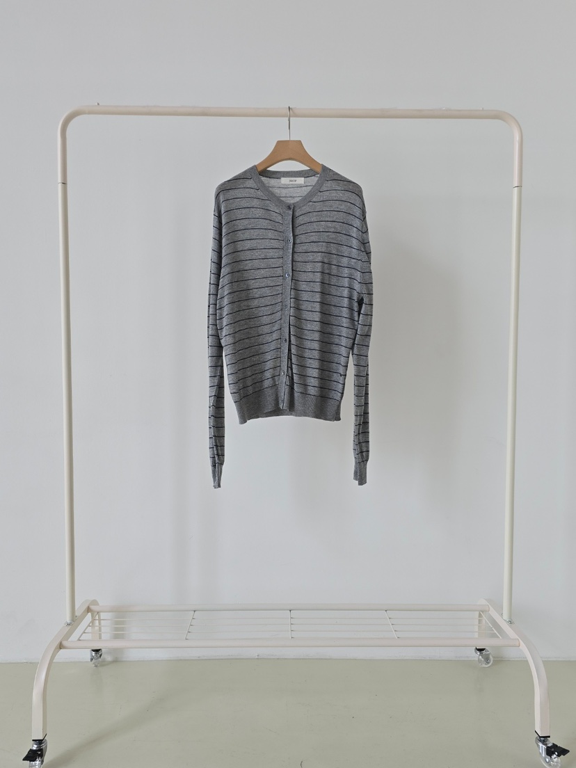 J SHOP韓國直郵女裝新款熱賣人氣推薦職業針織衫開衫條紋J_SHOP針織衫圖色2