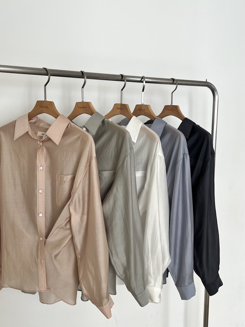 TERRACE韓國東大門直郵女士新款推薦26春夏襯衫蕾絲衫天絲TERRACE襯衫/蕾絲衫