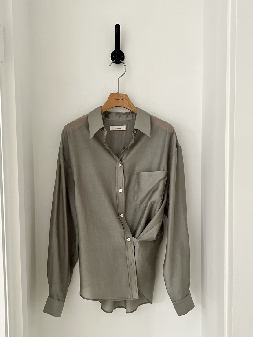 TERRACE韓國東大門直郵女士新款推薦26春夏襯衫蕾絲衫天絲TERRACE襯衫/蕾絲衫圖色2