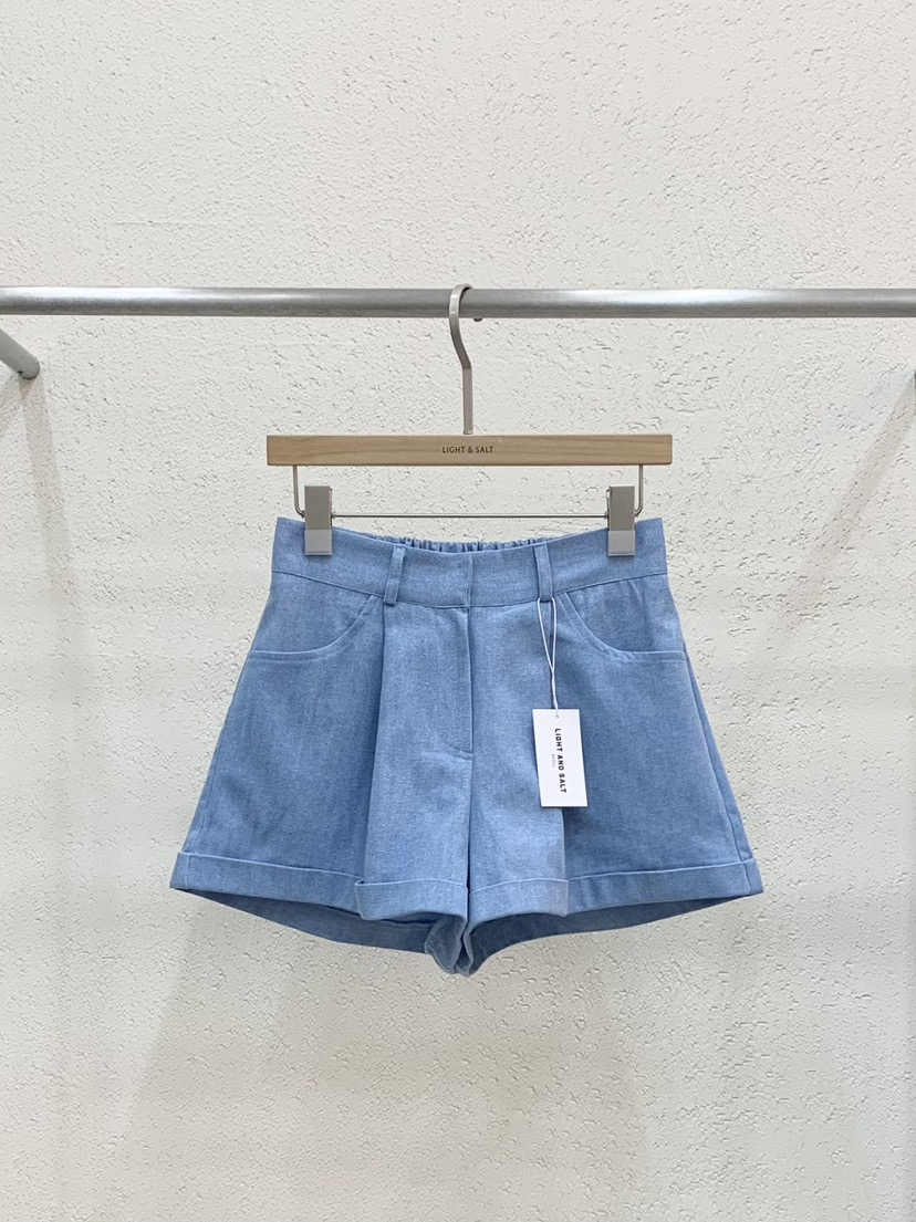 LIGHT AND SALT韓國東大門代購女士新品推薦短褲人字紋LIGHT AND SALT短褲圖色3