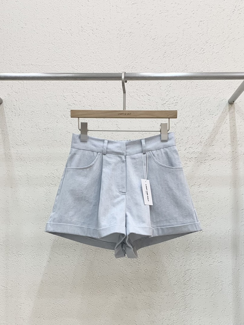 LIGHT AND SALT韓國東大門代購女士新品推薦短褲人字紋LIGHT AND SALT短褲圖色4