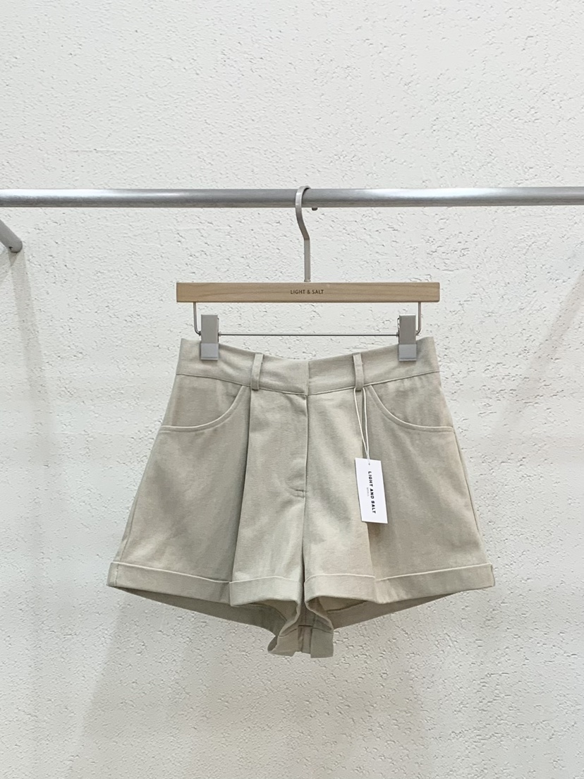 LIGHT AND SALT韓國東大門代購女士新品推薦短褲人字紋LIGHT AND SALT短褲圖色5