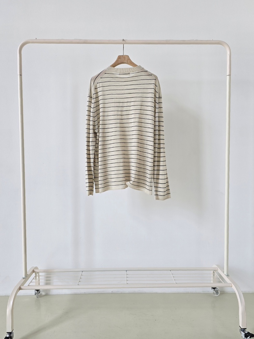 J SHOP韓國東大門代購女士新款時尚休閑熱賣推薦針織衫條紋J_SHOP針織衫