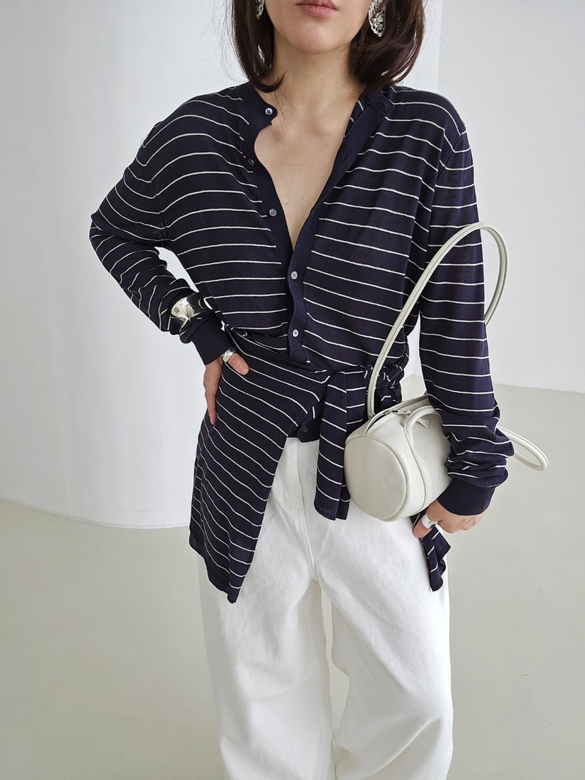 J SHOP韓國東大門代購女士新款時尚休閑熱賣推薦針織衫條紋J_SHOP針織衫