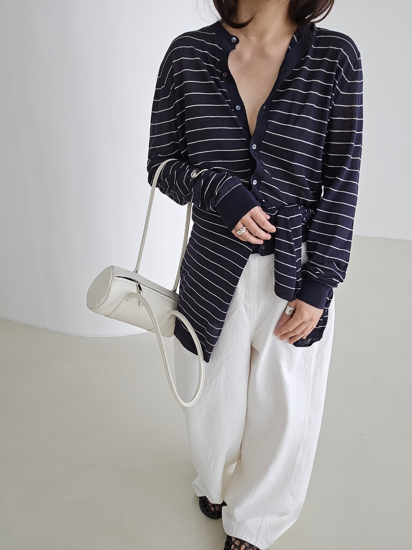 J SHOP韓國東大門代購女士新款時尚休閑熱賣推薦針織衫條紋J_SHOP針織衫