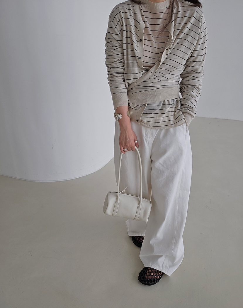 J SHOP韓國東大門代購女士新款時尚休閑熱賣推薦針織衫條紋J_SHOP針織衫