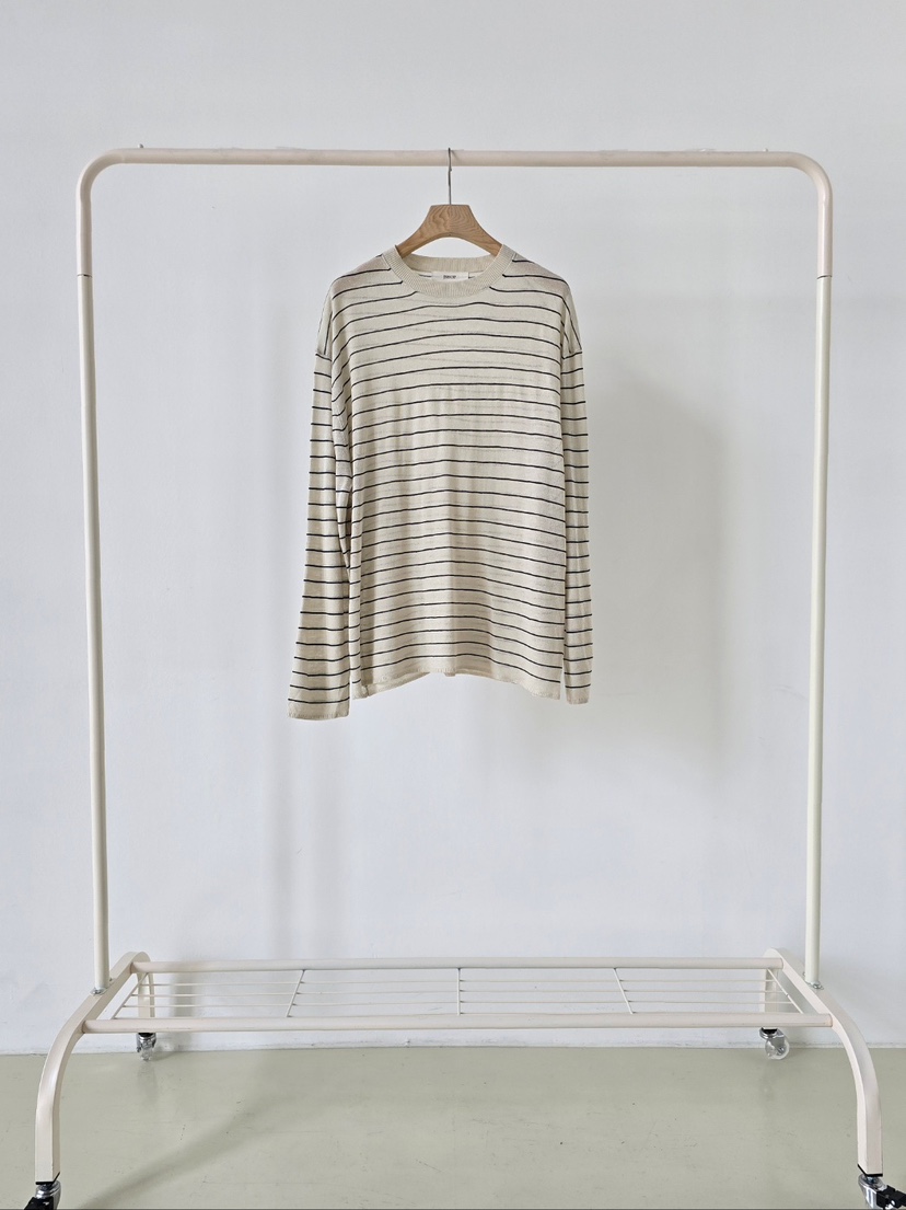 J SHOP韓國東大門代購女士新款時尚休閑熱賣推薦針織衫條紋J_SHOP針織衫圖色1