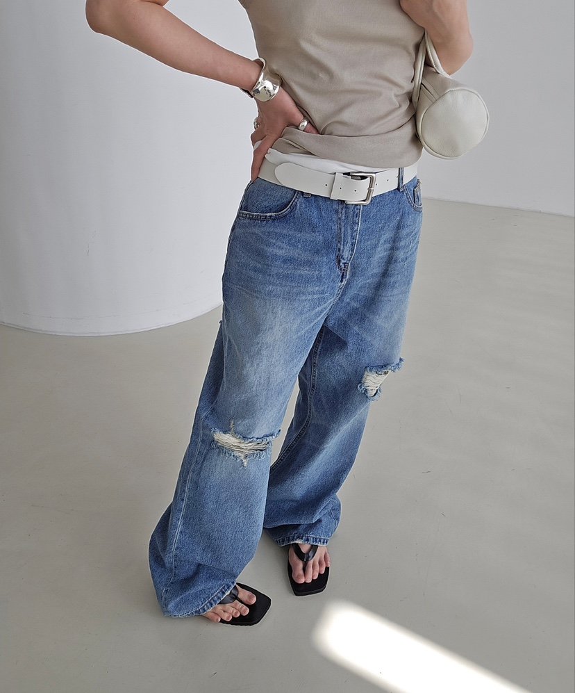 J SHOP韓國直郵女士新款人氣26春夏推薦職業時尚牛仔褲復古J_SHOP牛仔褲