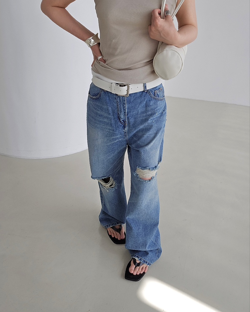 J SHOP韓國直郵女士新款人氣26春夏推薦職業時尚牛仔褲復古J_SHOP牛仔褲