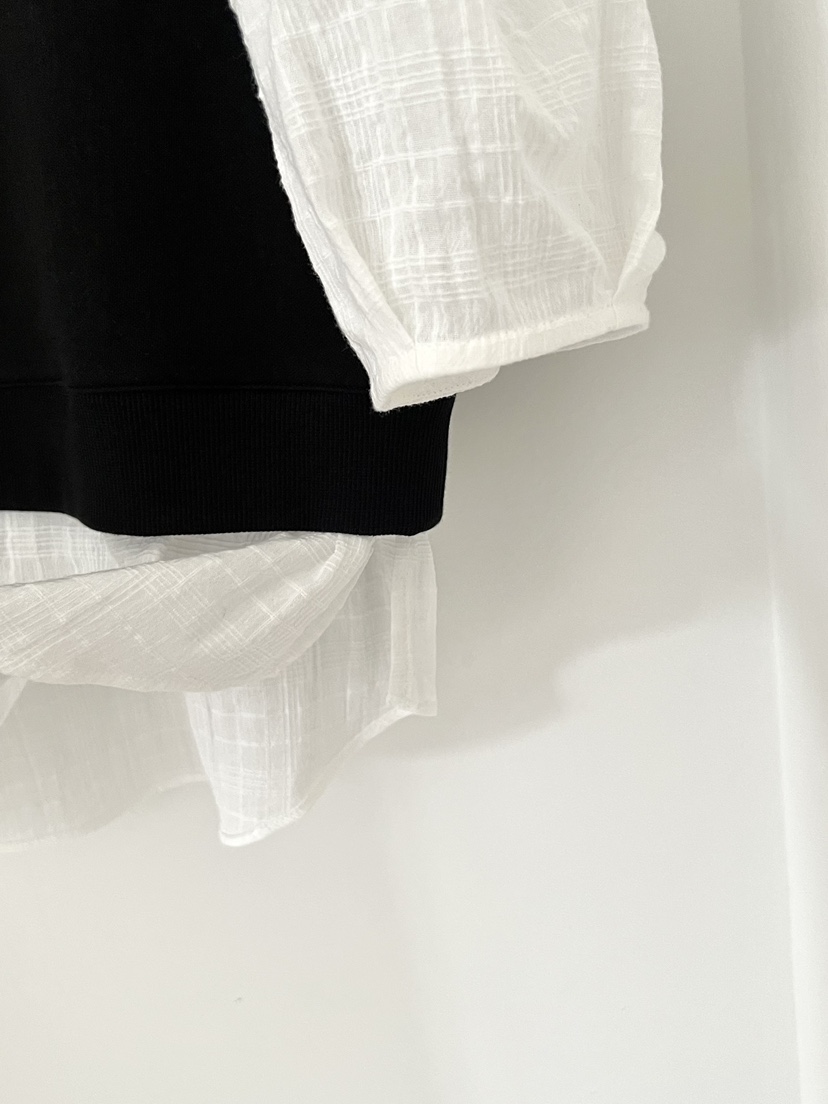 TERRACE韓國東大門直郵女士新款人氣襯衫蕾絲衫假兩件條紋TERRACE襯衫/蕾絲衫