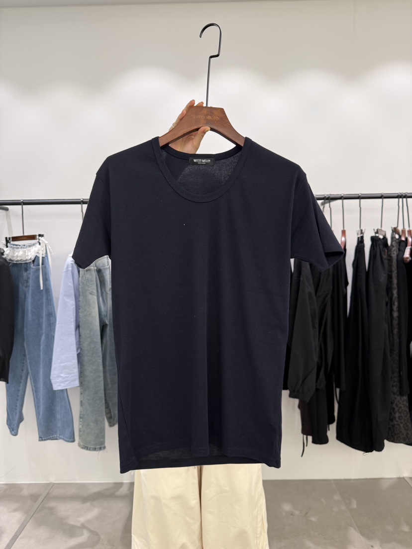 WATERMELON韓國代購女裝新品時尚推薦休閑職業26春夏T恤羅紋WATER MELONT恤圖色3深藍色
