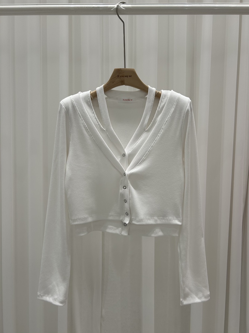 IF YOU SAY SO/PLUM-Q韓國直郵女裝新品休閑針織衫假兩件IF YOU SAY SO/PLUM-Q針織衫圖色2