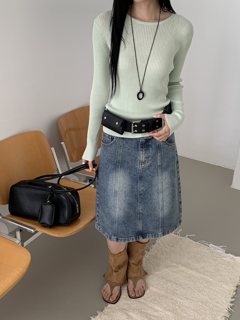 RIVER RAIN韓國東大門代購女士新款職業推薦人氣短裙條紋RIVER RAIN短裙