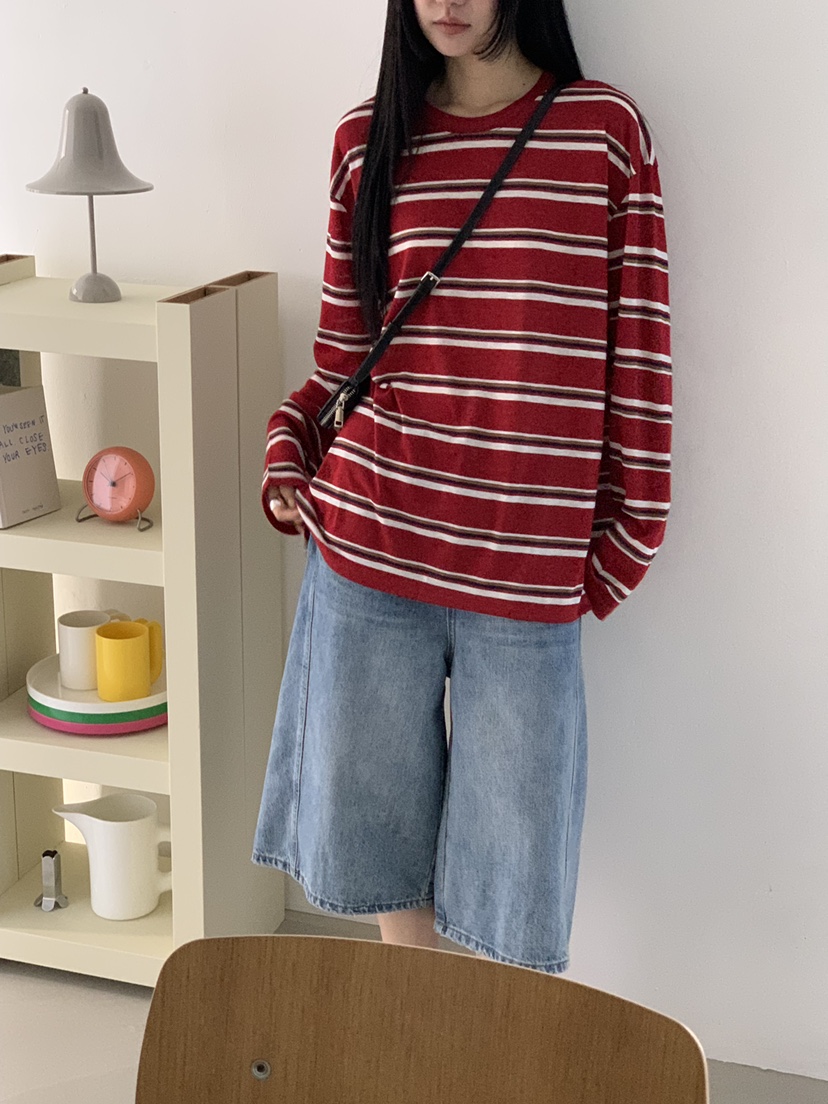 RIVER RAIN韓國代購女裝新款推薦時尚人氣26春夏長袖T恤RIVER RAIN長袖T恤