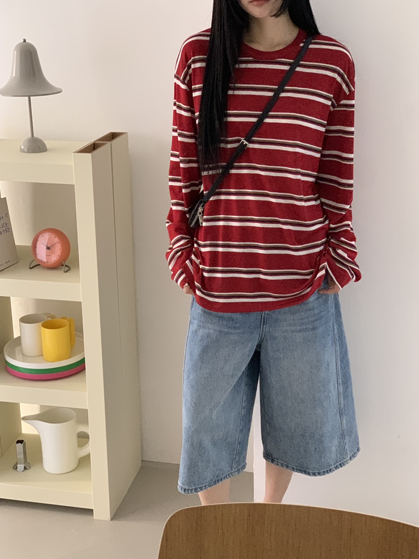 RIVER RAIN韓國代購女裝新款推薦時尚人氣26春夏長袖T恤RIVER RAIN長袖T恤