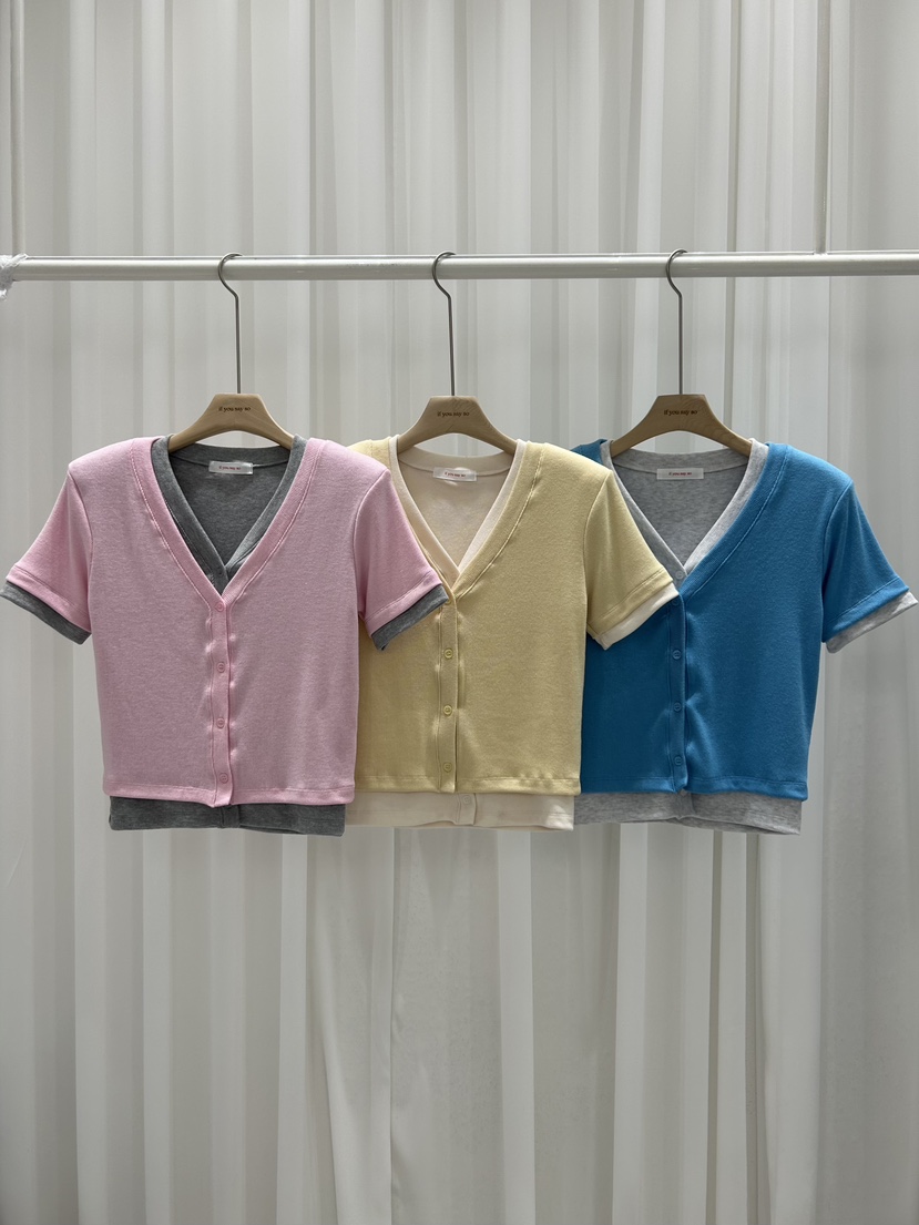 IF YOU SAY SO/PLUM-Q韓國直郵女裝新款熱賣針織衫假兩件IF YOU SAY SO/PLUM-Q針織衫