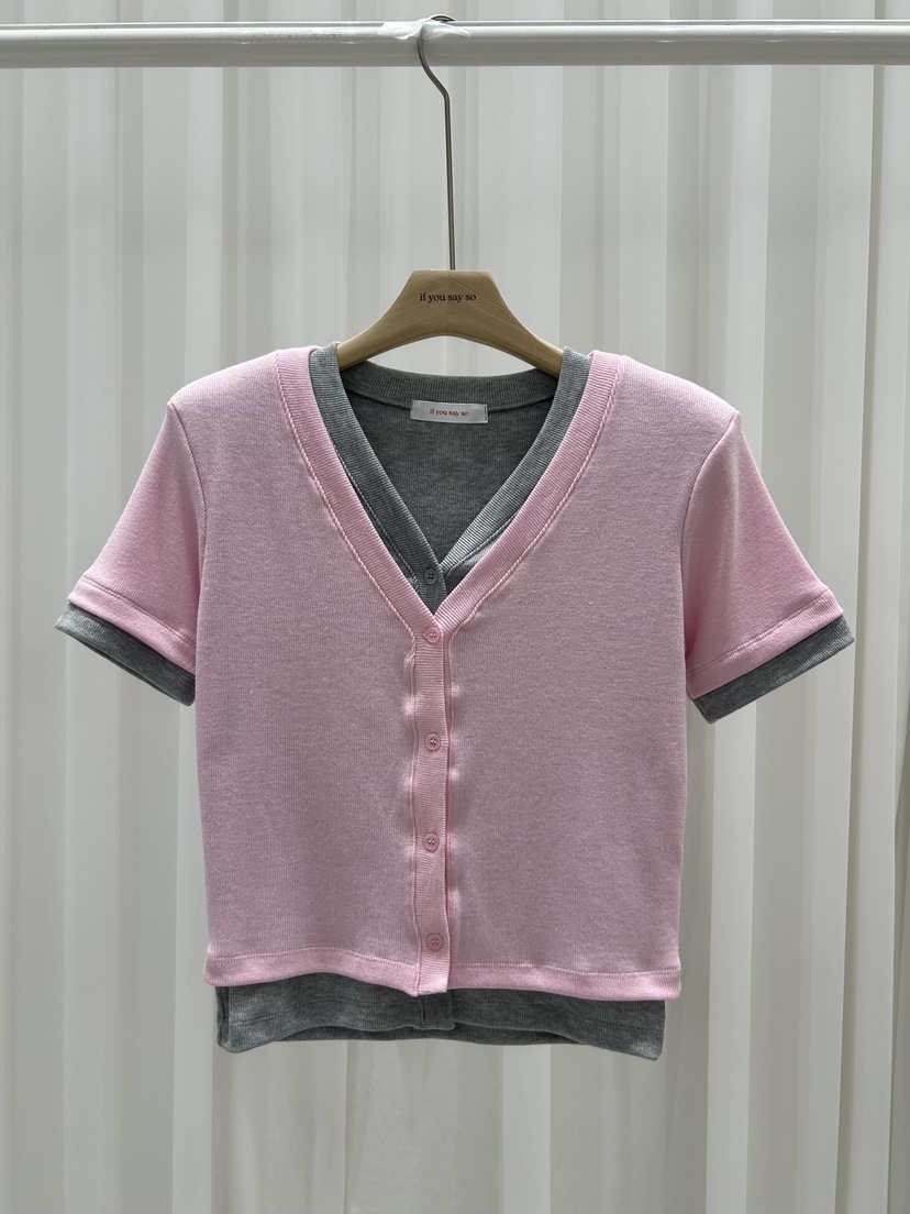 IF YOU SAY SO/PLUM-Q韓國直郵女裝新款熱賣針織衫假兩件IF YOU SAY SO/PLUM-Q針織衫圖色3