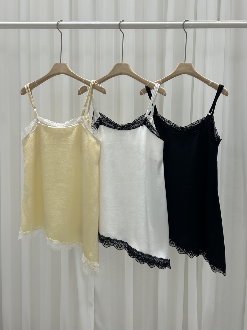 IF YOU SAY SO/PLUM-Q韓國代購女士新款時尚吊帶背心不對稱蕾絲IF YOU SAY SO/PLUM-Q吊帶/背心