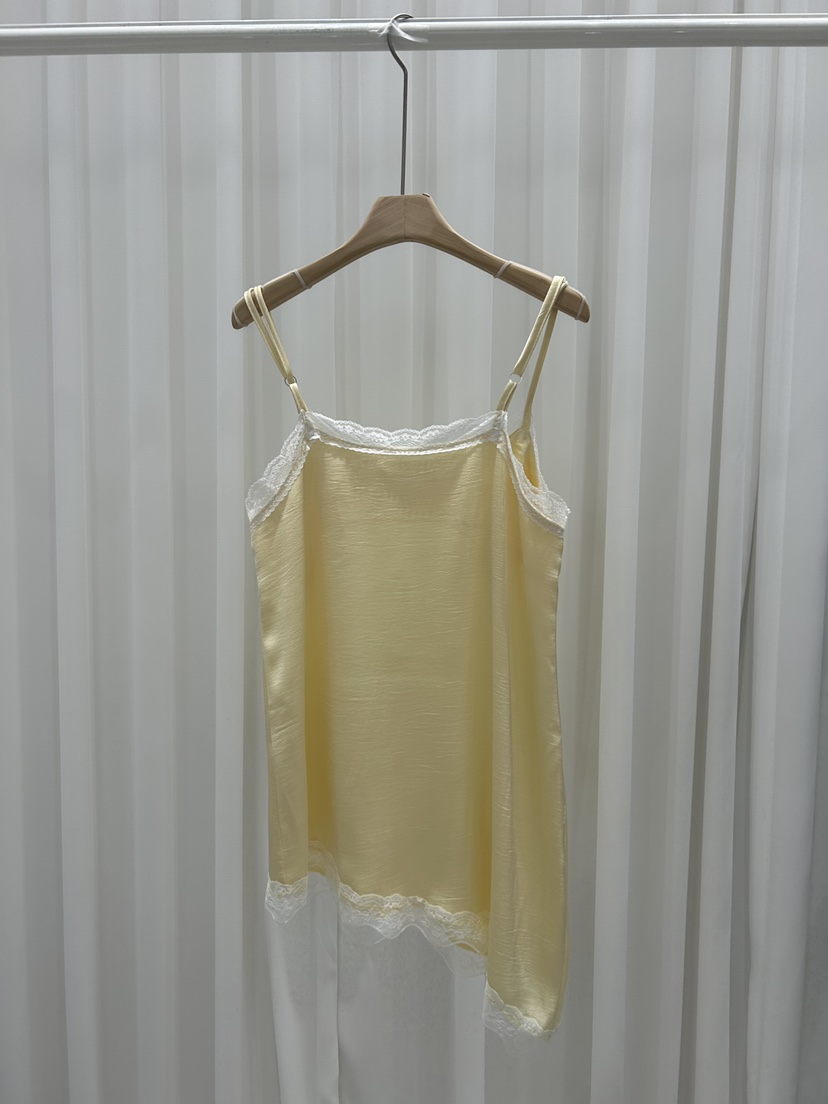 IF YOU SAY SO/PLUM-Q韓國代購女士新款時尚吊帶背心不對稱蕾絲IF YOU SAY SO/PLUM-Q吊帶/背心