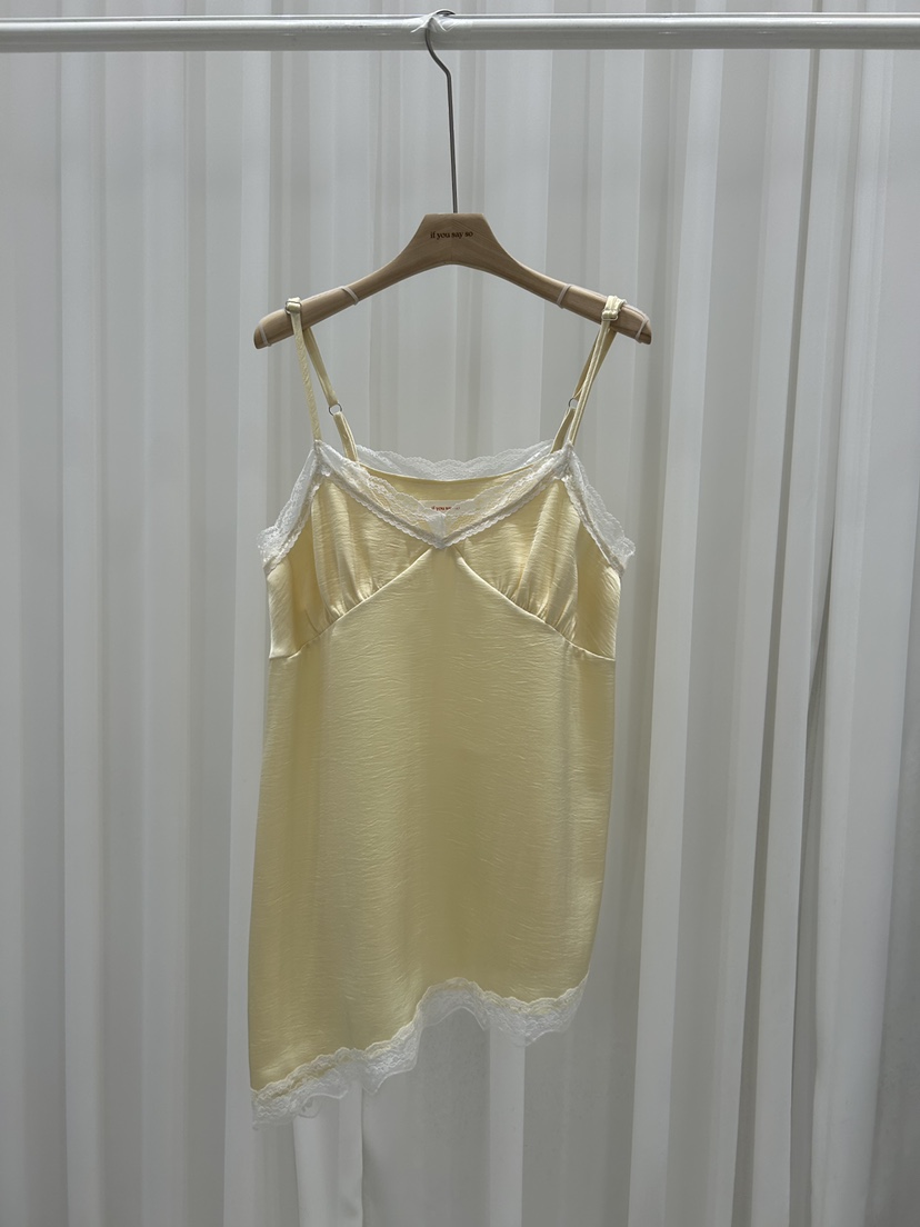 IF YOU SAY SO/PLUM-Q韓國代購女士新款時尚吊帶背心不對稱蕾絲IF YOU SAY SO/PLUM-Q吊帶/背心圖色3