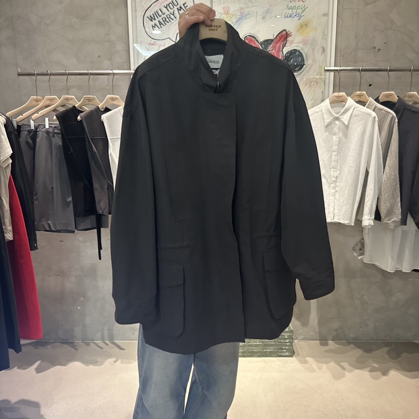 LAMAGIEPIE/LAMAGIE GREY韓國東大門直郵女士新品時尚夾克口袋LAMAGIEPIE/LAMAGIE GREY夾克圖色2墨色