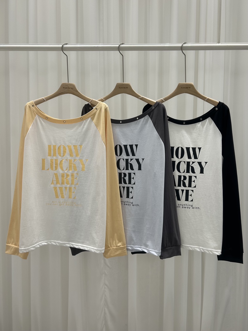 IF YOU SAY SO/PLUM-Q韓國東大門代購女裝新款推薦長袖T恤IF YOU SAY SO/PLUM-Q長袖T恤