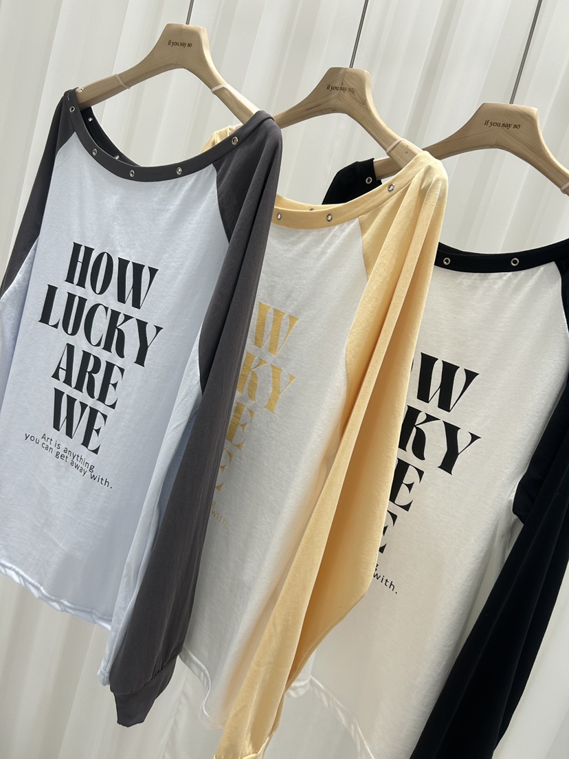 IF YOU SAY SO/PLUM-Q韓國東大門代購女裝新款推薦長袖T恤IF YOU SAY SO/PLUM-Q長袖T恤