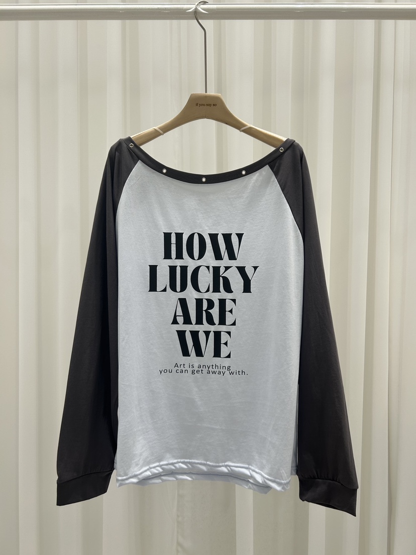 IF YOU SAY SO/PLUM-Q韓國東大門代購女裝新款推薦長袖T恤IF YOU SAY SO/PLUM-Q長袖T恤圖色1