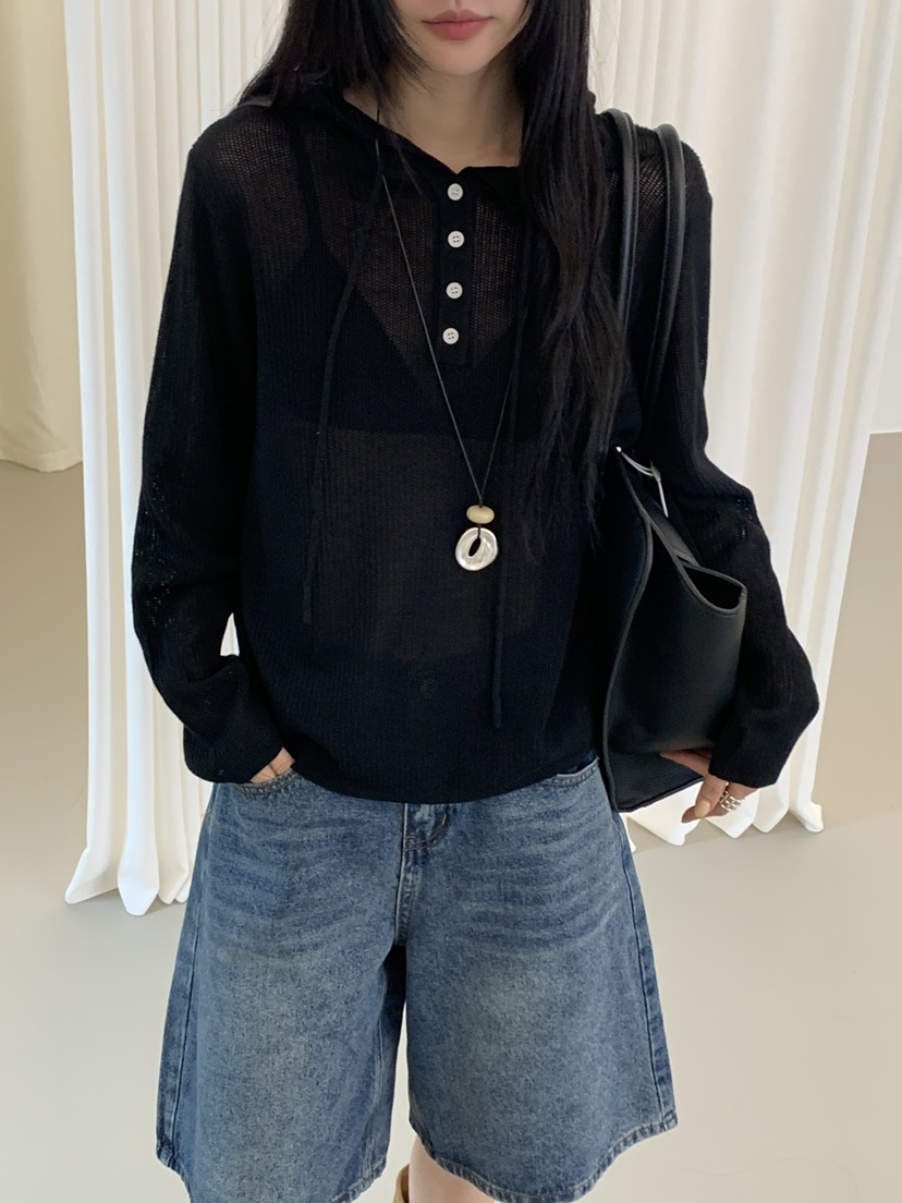 RIVER RAIN韓國直郵女裝新品時尚熱賣職業人氣針織衫連帽衫RIVER RAIN針織衫