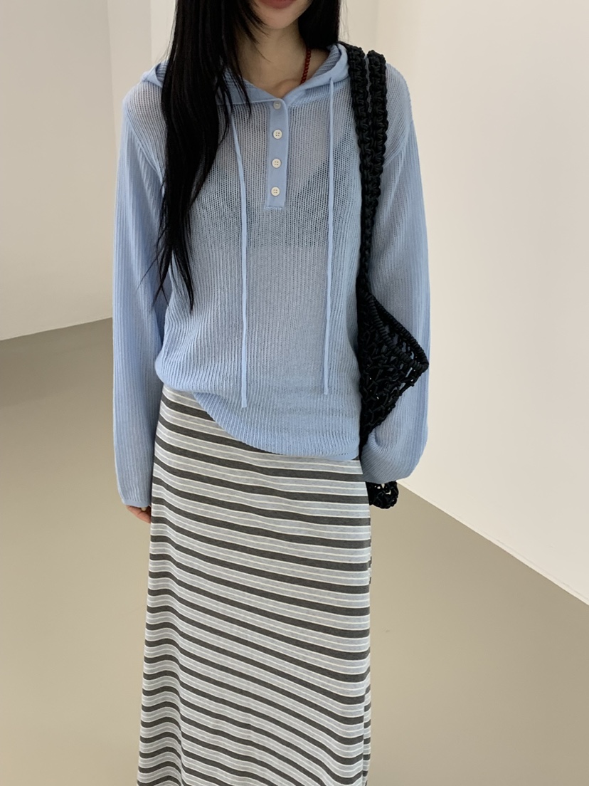 RIVER RAIN韓國直郵女裝新品時尚熱賣職業人氣針織衫連帽衫RIVER RAIN針織衫