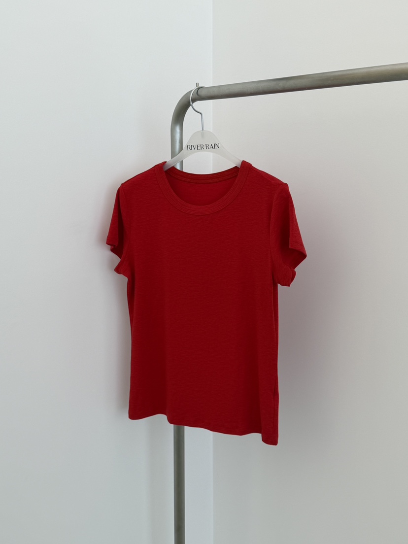 RIVER RAIN韓國直郵女裝新款時尚推薦職業休閑26春夏T恤RIVER RAINT恤圖色4
