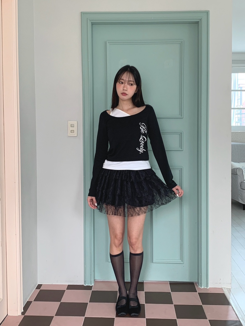 MORE THAN-P韓國代購女裝新款推薦熱賣時尚長袖T恤假兩件MORE THAN長袖T恤