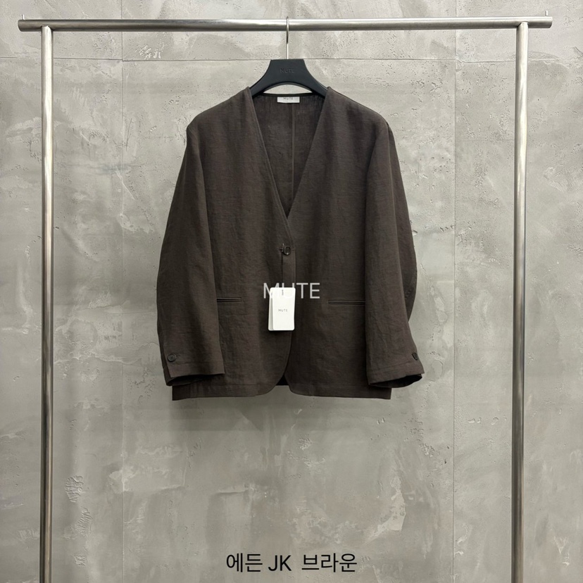 MUTE-P韓國代購女裝新品時尚職業休閑熱賣26春夏推薦夾克MUTE夾克圖色3棕色