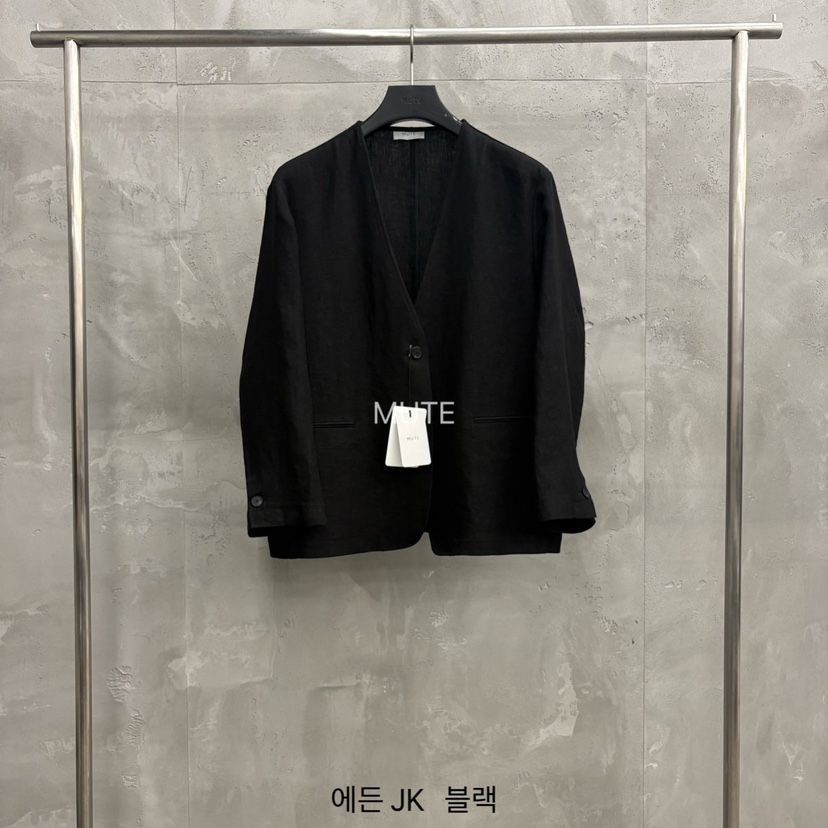 MUTE-P韓國代購女裝新品時尚職業休閑熱賣26春夏推薦夾克MUTE夾克圖色4黑色