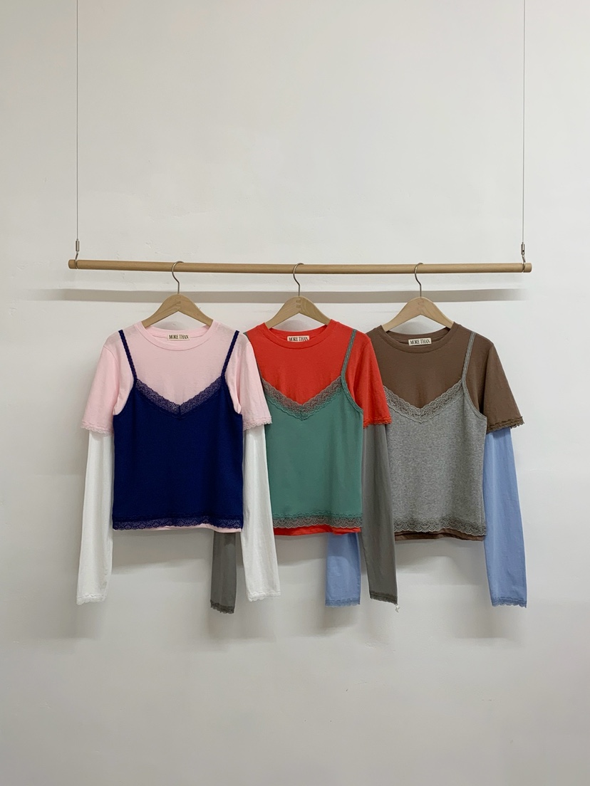 MORE THAN-P韓國代購女士新品人氣休閑26春夏職業長袖T恤MORE THAN長袖T恤
