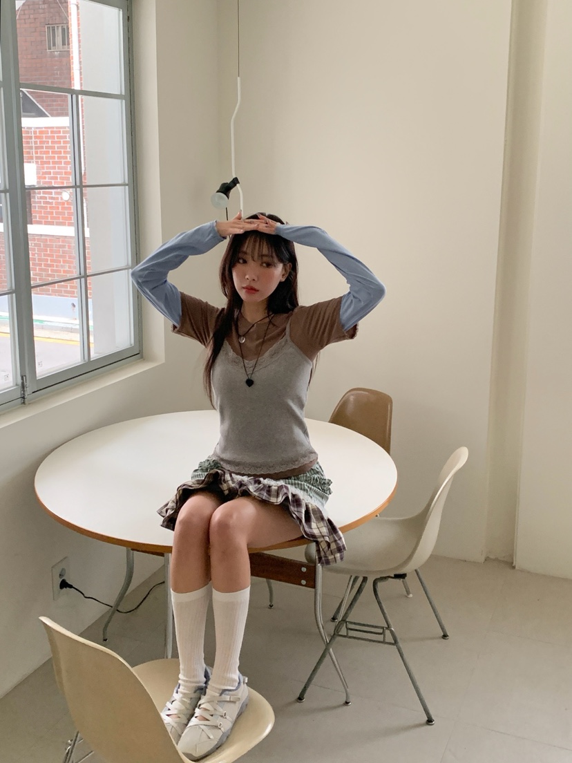 MORE THAN-P韓國代購女士新品人氣休閑26春夏職業長袖T恤MORE THAN長袖T恤