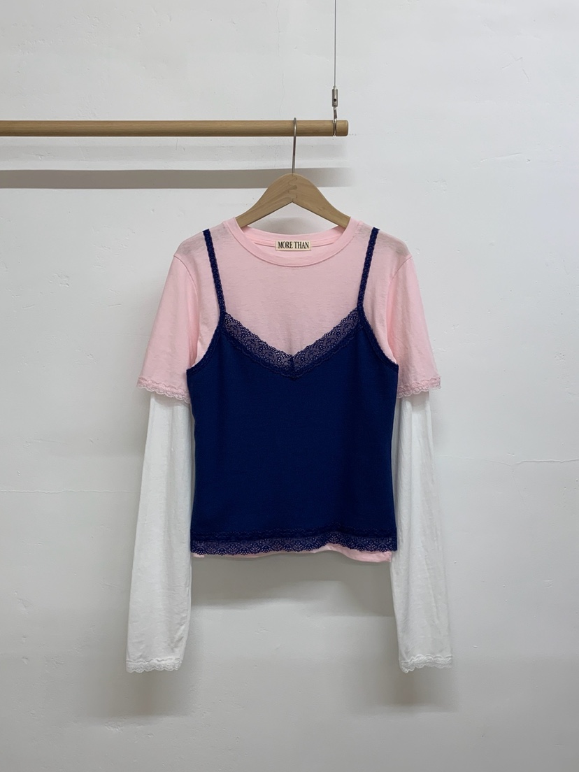 MORE THAN-P韓國代購女士新品人氣休閑26春夏職業長袖T恤MORE THAN長袖T恤圖色1