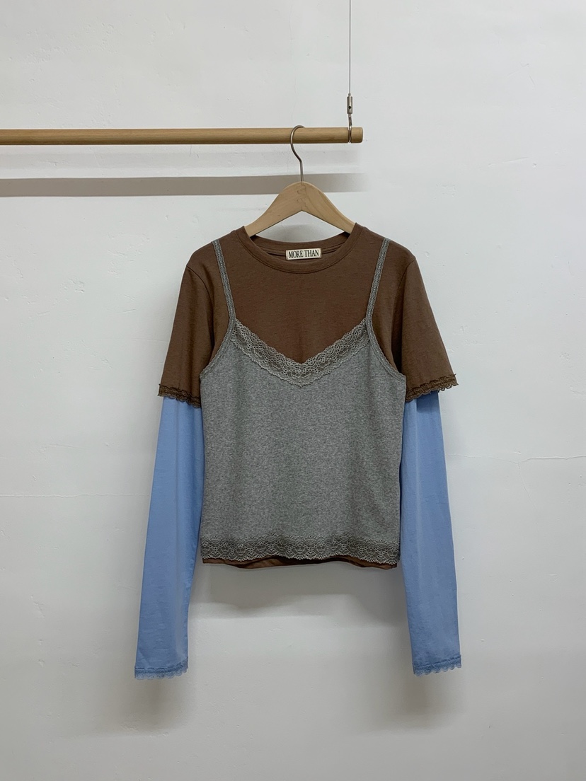 MORE THAN-P韓國代購女士新品人氣休閑26春夏職業長袖T恤MORE THAN長袖T恤圖色3