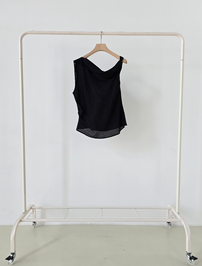 J SHOP韓國東大門代購女裝新款推薦時尚職業吊帶背心不對稱J_SHOP吊帶/背心圖色2